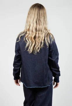 V-Neck Shirt in Denim