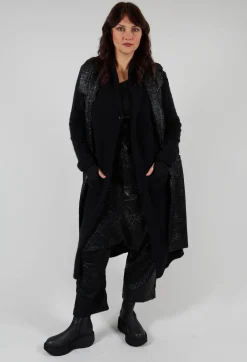 V-Neck Slim Pull Over in Black