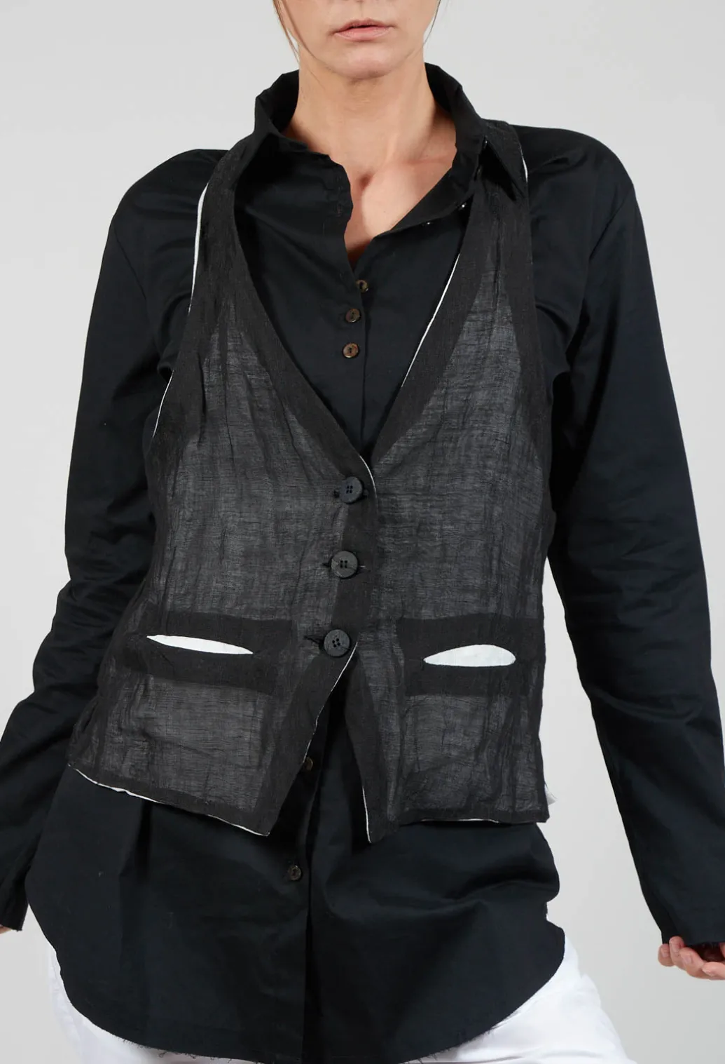 Waistcoat in Black / White