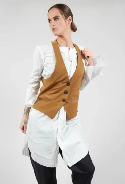 Waistcoat in Camel
