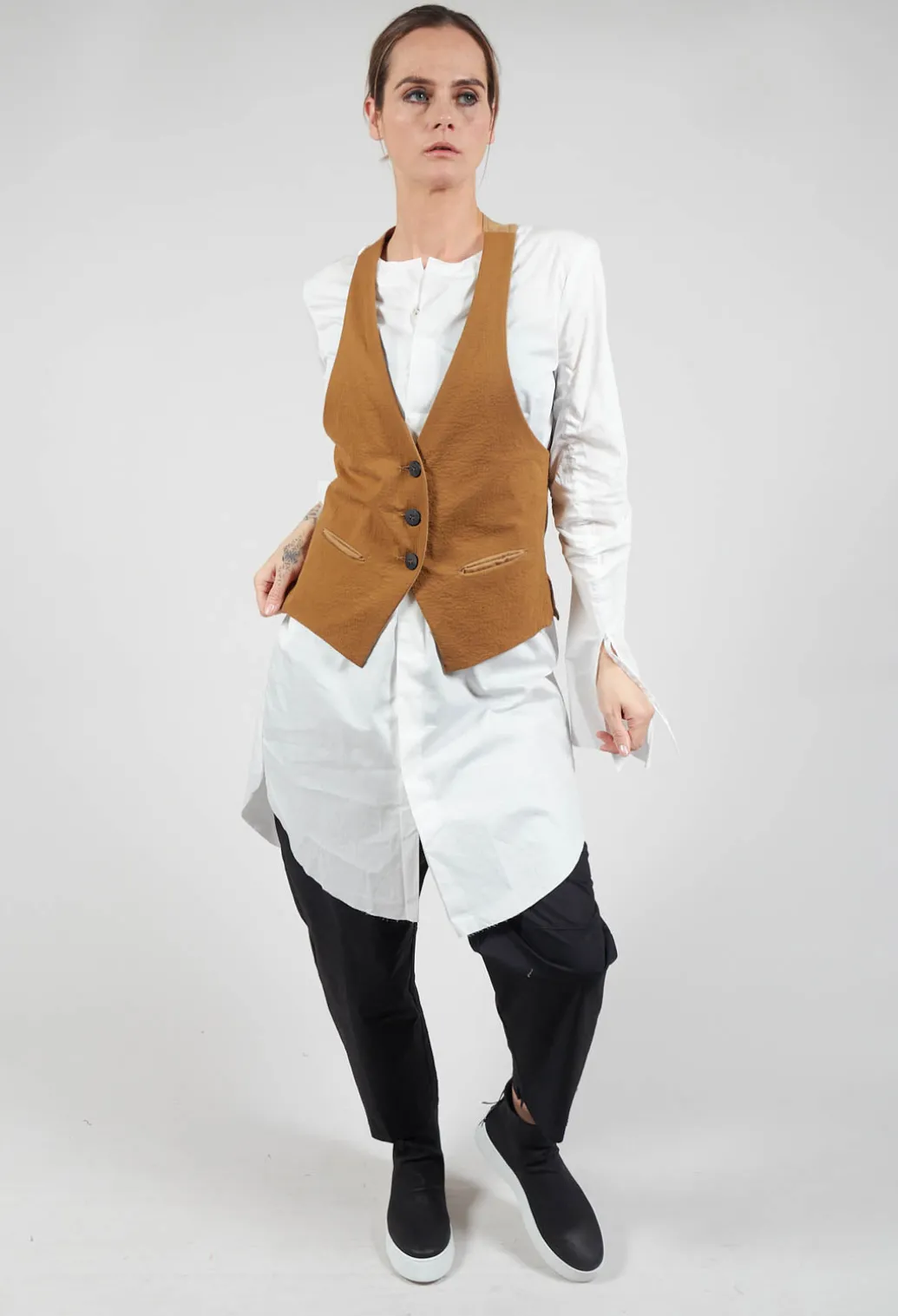 Waistcoat in Camel