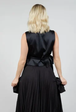 Waistcoat with Bows in Nero