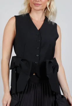 Waistcoat with Bows in Nero