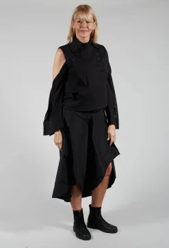 Waistcoat with Popper Fastenings in Black