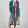 Waterfall Front Coat in Royal Ombre