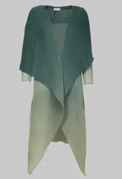Waterfall Front Coat in Royal Ombre