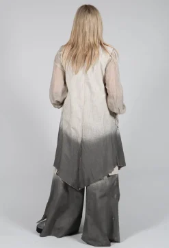 Waterfall Long Coat in Over Cotone Sand