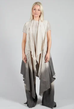 Waterfall Long Coat in Over Cotone Sand