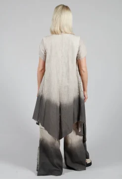 Waterfall Long Coat in Over Cotone Sand