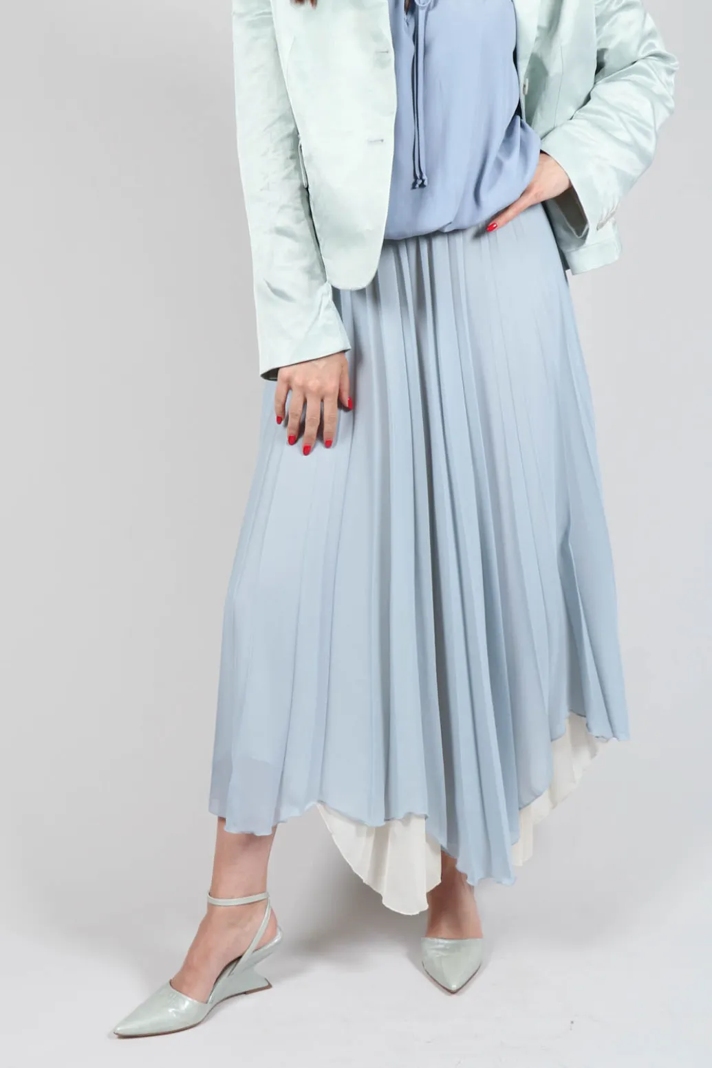 Waterfall Skirt in Blue Blizard