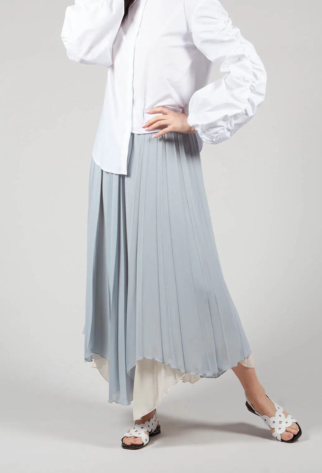 Waterfall Skirt in Blue Blizard