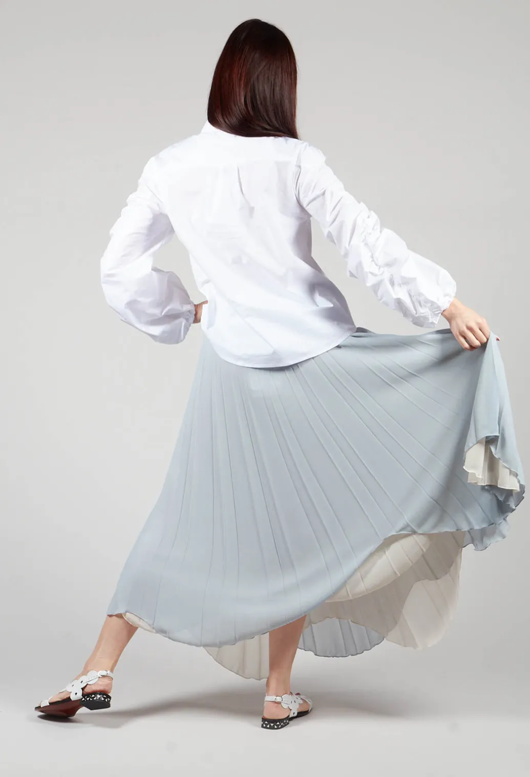 Waterfall Skirt in Blue Blizard