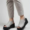 Wedge Sandals in Gasoline Perla Akoya