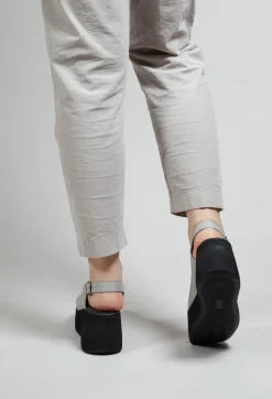 Wedge Sandals in Gasoline Perla Akoya