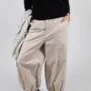 Wide Balloon Trousers in Sand
