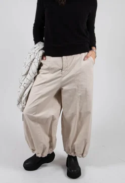Wide Balloon Trousers in Sand