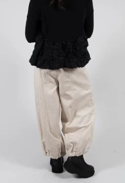 Wide Balloon Trousers in Sand