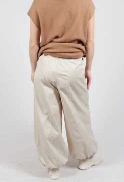Wide Balloon Trousers in Sand