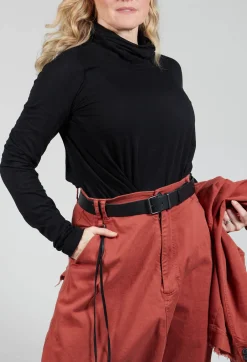 Wide Belt in Black Firm