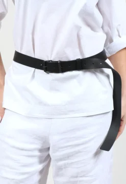 Wide Belt in Black Firm