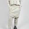 Wide Fabric Waistband Trousers in Eraser