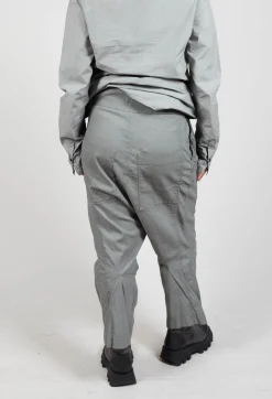 Wide Fabric Waistband Trousers in Pencil Cloud