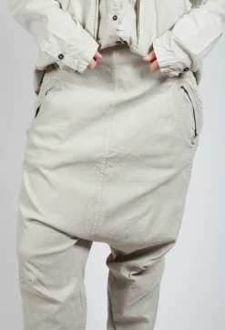 Wide Fabric Waistband Trousers in Eraser