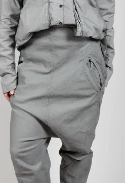 Wide Fabric Waistband Trousers in Pencil Cloud