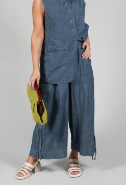 Wide Leg Culottes in Oyster Grey