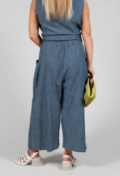 Wide Leg Culottes in Oyster Grey