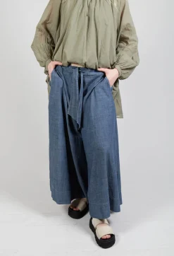 Wide Leg Culottes in Oyster Grey