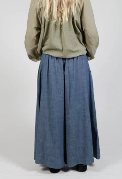 Wide Leg Culottes in Oyster Grey