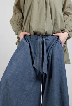 Wide Leg Culottes in Oyster Grey