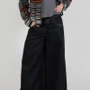 Wide Leg Denim Jeans in Navy