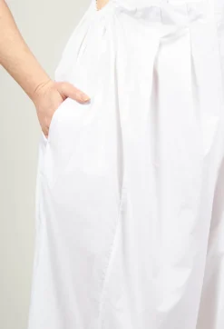 Wide Leg Drop Crotch Jumpsuit in White