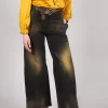 Wide Leg Jeans in Denim Tumeric