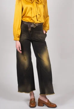 Wide Leg Jeans in Denim Tumeric