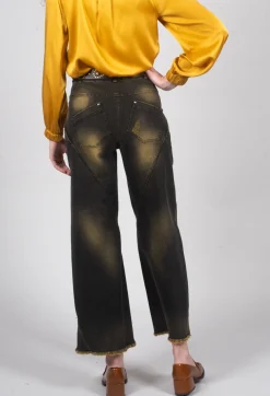 Wide Leg Jeans in Denim Tumeric