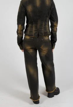 Wide Leg Jeans in Denim Tumeric