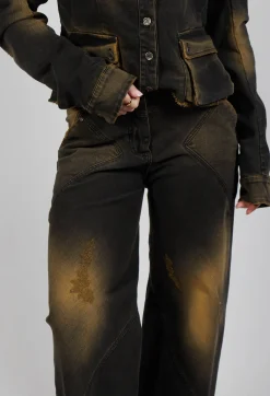 Wide Leg Jeans in Denim Tumeric