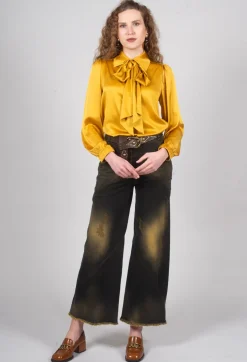 Wide Leg Jeans in Denim Tumeric