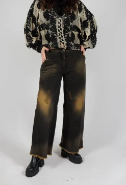 Wide Leg Jeans in Denim Tumeric