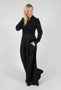 Wide Leg Jumpsuit in Nero