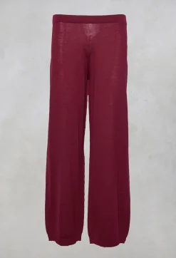 Wide Leg Knit Trousers in 7043