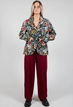 Wide Leg Knit Trousers in 7043