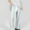 Wide Leg Pull On Trousers in Grey Print
