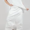 Wide Leg Pull On Trousers in Starwhite