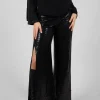Wide Leg Sequin Pants Aubi in Black