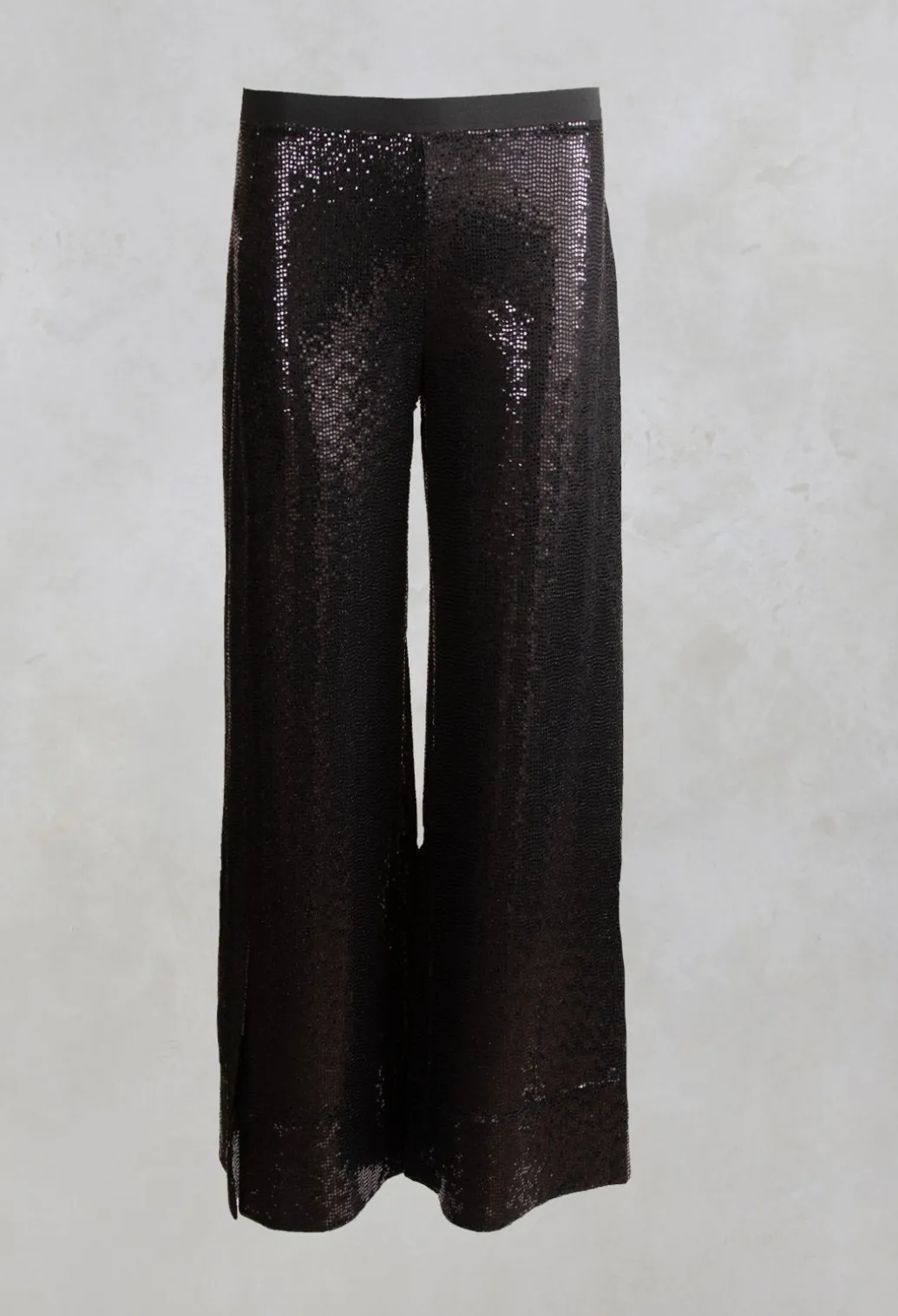Wide Leg Sequin Pants Aubi in Black
