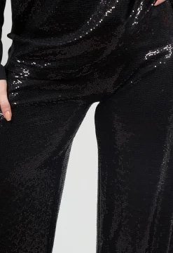 Wide Leg Sequin Pants Aubi in Black